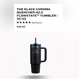 Stanley Black Chroma Quencher H2.0 FlowState Tumbler 30oz Limited Edition